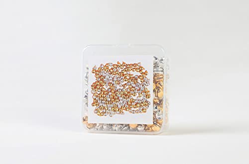 clochettes grelots , 200 Petites Cloches en métal, Mini Clochettes Petites adaptées aux décorations de Noël Mariage et Anniversaire Petites Clochettes(10mm Or/Argent) Cover