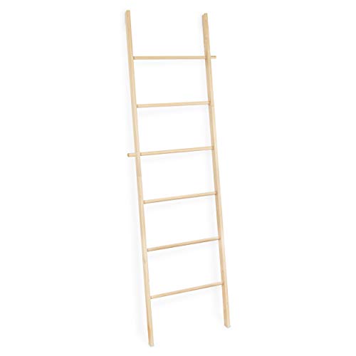 Preisvergleich Produktbild KOMMOD - LÄSSIGE FURNITURE Handtuchleiter Frida, Eiche speichelfest geölt, 177 x 57 x 4 cm, Handarbeit aus Deutschland, Handtuchständer, Handtuchhalter Holz
