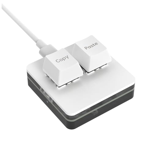 Futihana Mini Teclado Personalizado 2 Teclas RGB Macro OSU Teclado Mecánico Programable para Trabajo de, Tipo B, Instalación fácil, fácil de usar