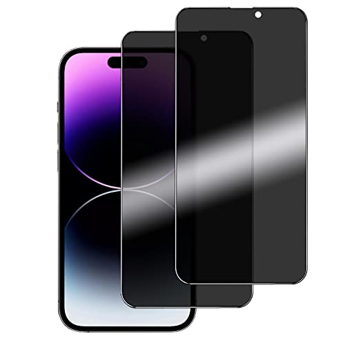 【覗き見防止】 iPhone14 Pro Max 用 ガラスフィルム 覗き見防止 アイフォン14ProMax 液晶保護 フィルム のぞき見 14ProMax 強化ガラス のぞき見防止 全面保護/指紋防止/気泡ゼロ/貼り付け簡単/2枚セット