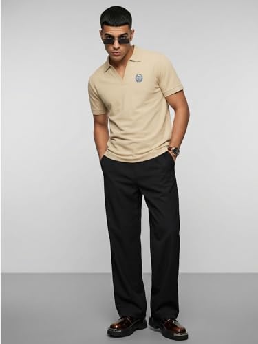 Image of Veirdo Men's Stylish Polo T-Shirt with Chest Pocket Print, Regular Fit Half Sleeve Casual Wear, Solid Summer Fashion for Office, Travel & Outings (S-2XL)