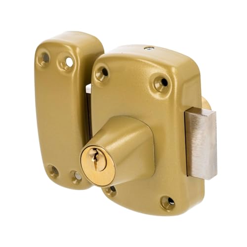 Vachette Verrou de porte Cylindre Double CYCLOP - Ouverture à Clé extérieur et intérieur - Cylindre ø 23 mm, Longueur 45 mm, 5 goupilles - 67603-45/SC - Anti crochetage - 3 clés