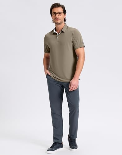 Image of Obla Mens Golf Shirt Short Sleeve Dry Fit Moisture Wicking Performance Athletic Casual Work Collared Polo Shirts for Men