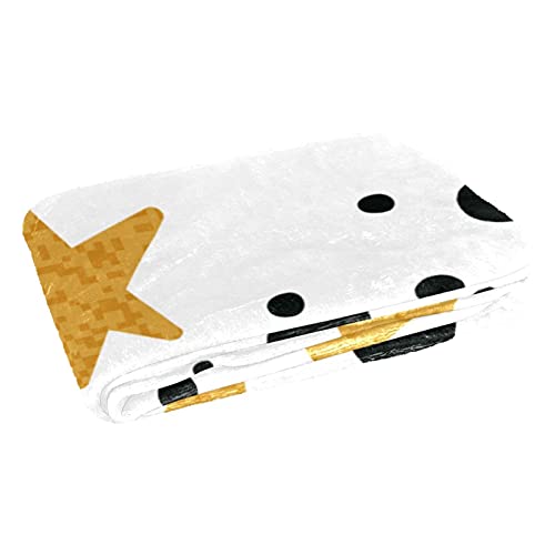 Plaid couverture de Noël dorée 150x100 chaude et confortable pour camping et lit - 3
