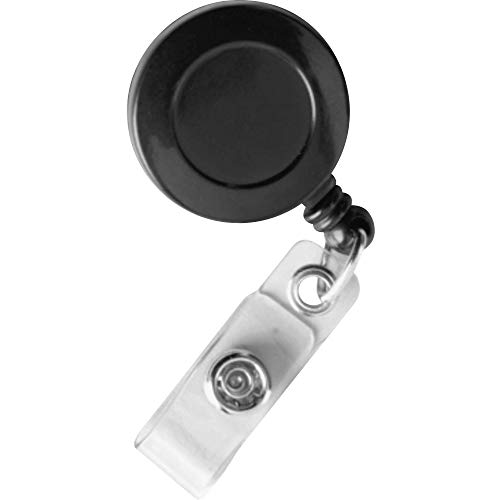 Bobines de badge rétractables GBC Badgemates 3748022 en noir pour bureau x25