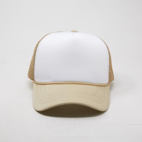 Image of Funky Junque Blank Mesh Foam Lightweight Snapback Trucker Hat | Lightweight Foam Trucker Hat with Breathable Mesh Back, Golf Beach and Street Style, Trendy Trucker Hats for Men