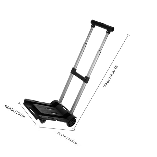 Carrito plegable multiusos con ruedas giratorias y marco de acero 3