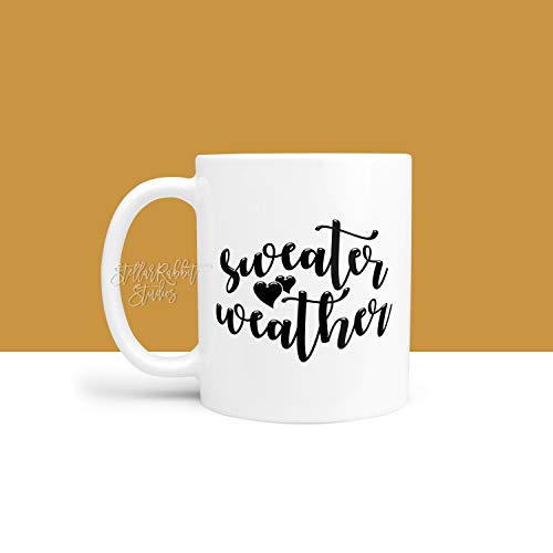 Sweater Weather Mug, Fall Mug, Pumpkin Mug, Pumpkin Latte, Custom Coffee Mug, Pumpkin Spice and Everything Nice, Autumn Mug, 11oz