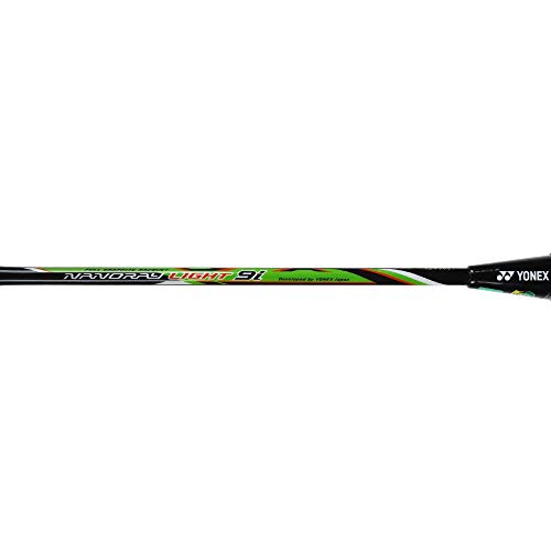Image of YONEX Nanoray Light 9i Strung Badminton Racquet (Black, G4, 75-79.9 Grams, 24 pounds)