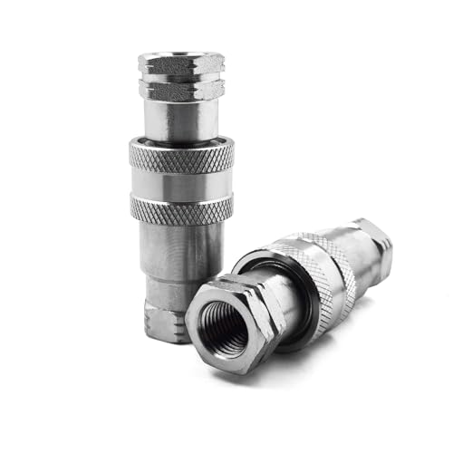 Image of 2 sets 1 /4 inch NPT Thread ISO 7241-A Hydraulic Quick Connect Coupling Coupler
