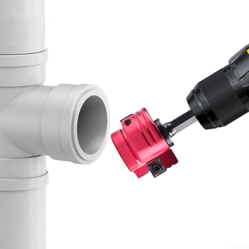 Oniissy Escariador de tubos de PVC de 6,35 mm, herramienta de fontanería de metal para desbarbar y biselar tuberías de agua de drenaje de PVC ABS, ahorro de montaje para reparación del hogar e