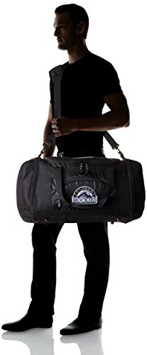 Image of MLB Colorado Rockies Roadblock Embroidered Duffel Bag, 20-Inch, Black