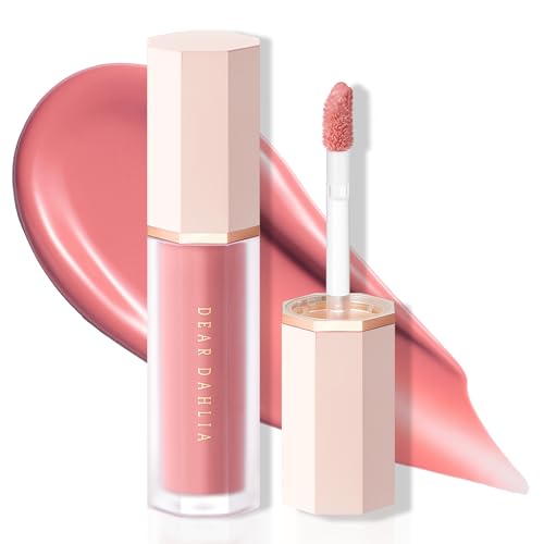 Image of DEAR DAHLIA Petal Drop Liquid Blush (Dreamy) - Natural Dewy Glow Serum Blush, Buildable & Blendable, Sheer Watercolor Finish, Vegan Korean Makeup for Cheeks, 0.14 oz