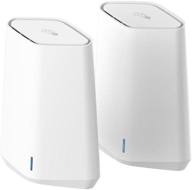 NETGEAR Orbi Pro WiFi 6 Mini Mesh System (SXK30) | Router with 1 Satellite Extender for Business or Home | VLAN, QoS | Coverage up to 4,000 sq. ft., 40 Devices | AX1800 802.11 AX (up to 1.8Gbps)