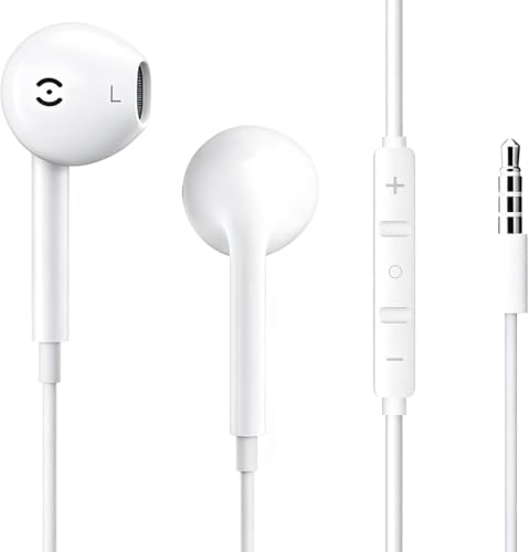 Spy Tec Earphones In-Ear Headphones Wired Earbuds Noise Isolating Headset Noise Isolation Corded for 3.5mm Jack Ear Buds for iPhone