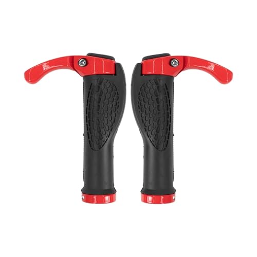 Poignées de guidon pour trottinette électrique Kaabo et Wolf en caoutchouc rouge