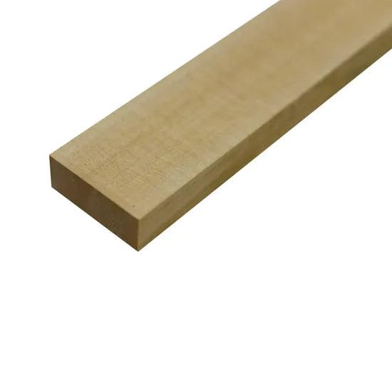 Exotic wood zone 3/4" x 4" Lumber Board - Exotic Hardwood Plank for Woodworking, DIY Projects, Cutting Boards, Wood Carvings, Lumber Board (4 Pack) (Basswood, 3/4" x 4" x 16")
