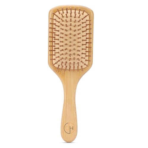 Image of Ultra Hold Wooden Paddle Hair Brush for Women & Men | Soft Bristles for Gentle Detangling & Styling | Cushioned Hair Brush Comb With Bamboo Bristles | Detangling, Hair Styling, Blow Drying, Non Static