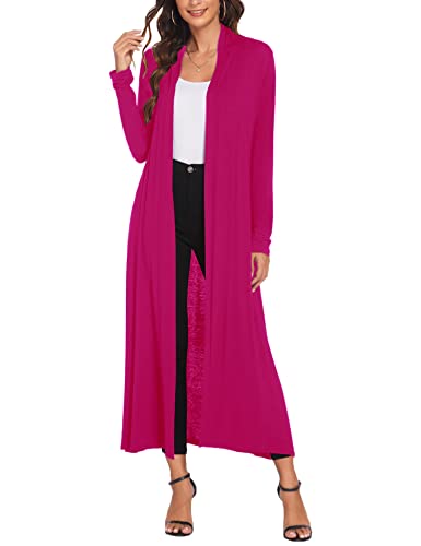 Image of Bluetime Women Floor Length Open Front Cardigan