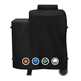 Heavy Duty 600D Polyester Grill Cover Compatible with Pit Boss Phoenix Kettle Grill Onyx Edition Weather Resistant PB Phoenix Kettle Pellet Charcoal Grill Smoker Cover
