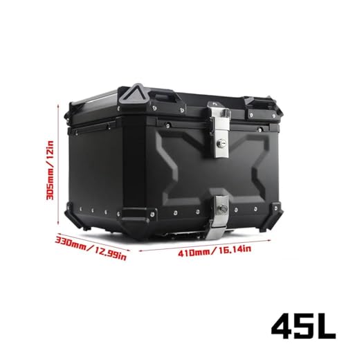 Top Case Aluminium Premium de Rangement Moto 45L Nero - 3