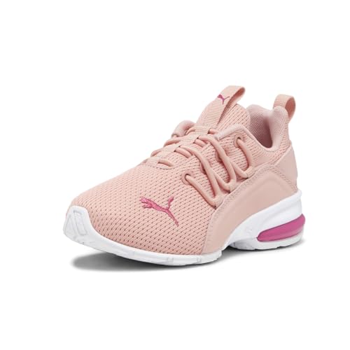 Image of PUMA Axelion Mesh Sneaker, Poppy Pink White-Pinktastic, 12 US Unisex Little Kid