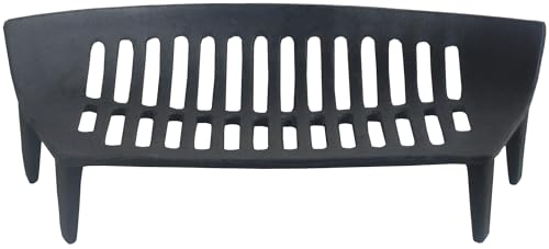 18 Iron Fire Grate Heavy Duty Conventional Large Cast Iron Sturdy Fireplace Accessory Fire Coal Log Grate Metal Black Log & Coal Burner Fireback