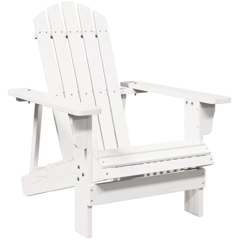 vidaXL White Adirondack Chair for Outdoors Cover