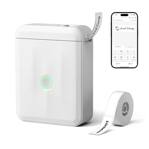 NIIMBOT D110 Mini etiquetadora con Etiquetas, Impresora de Etiquetas Bluetooth, aplicación versátil con más de 60 Caracteres y más de 1000 Iconos, para organizar el hogar, la Cocina, la Escuela y la