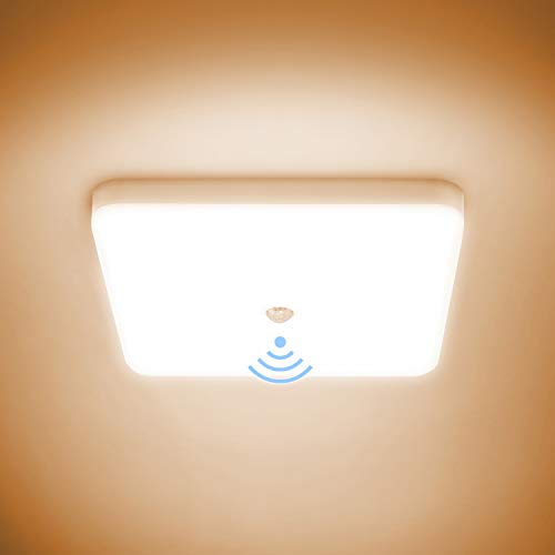 Combuh LED Plafón con Sensor Movimiento 30W Impermeable IP56 Blanco Frío 6000K...