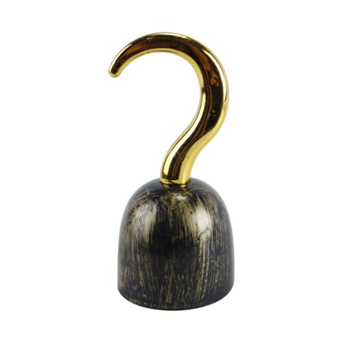 Durlo Gancho pirata dorado, accesorio de plástico para disfraz de capitán para fiesta de Halloween, espectáculo de máscaras.