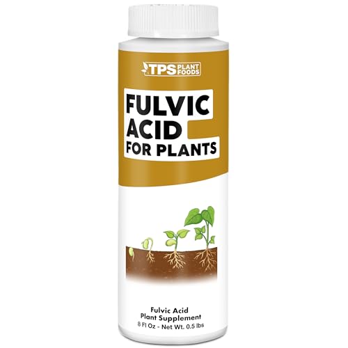 Fulvic Acid for Plants – Liquid Plant Food for Healthy Growth & Strong Root Development, 8 oz (250mL)