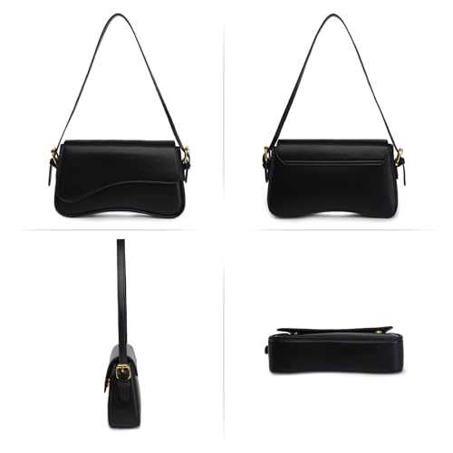Image of PU Leather Tote Bag for Women with 2 Removable Straps and Zipper Closure