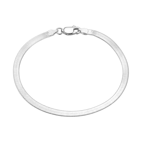 New 2026 Style 925 Sterling Silver Bracelet 4Mm20Cm Biade Snake Bone Bracelet for Men & Women Jewelry Gifts Perfect for Gift for Special Occasions Jewelry Fashion Accessories Creative Gift