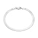 New 2026 Style 925 Sterling Silver Bracelet 4Mm20Cm Biade Snake Bone Bracelet for Men & Women Jewelry Gifts Perfect for Gift for Special Occasions Jewelry Fashion Accessories Creative Gift