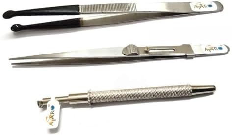 ATAR best Diamond Gemstone Tweezer, Pearl, Slide Lock & 5 Prong Tweezers ATL7