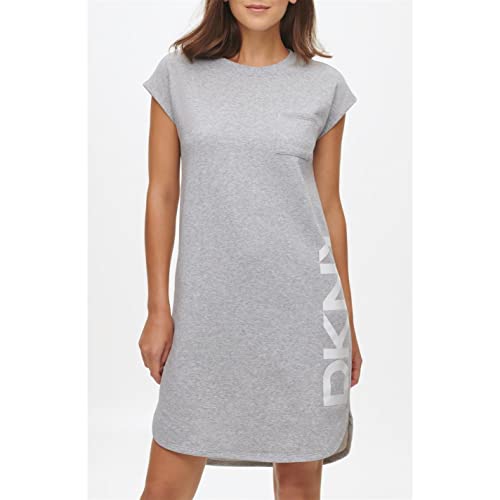 Image of DKNY Women's Sportswear Cap Sleeve Logo T-shirt Dress