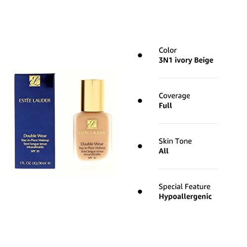 Estee Lauder Double Wear Stay-In-Place Makeup 3N1 Ivory Beige,1Oz/30Ml #TOP6
