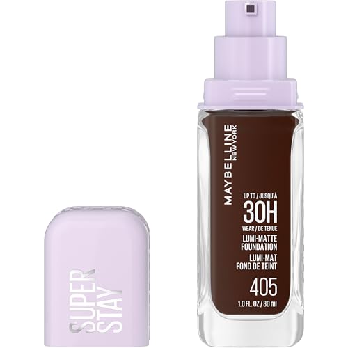 Image of Maybelline Super Stay Lumi-Matte Foundation, Lightweight and Buildable Full Coverage Foundation Makeup For Up To 30HR Wear, 405, 1 Count