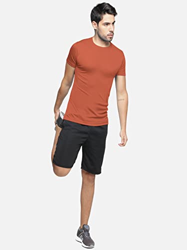 Image of BULLMER Solid Cotton Blended Half Sleeve Round Neck Tshirt for Men