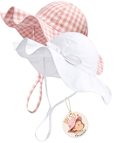 Image of FURTALK Baby Sun Hat Toddler Beach Hats with UPF 50+ Sun Protection Wide Brim Girls Bucket Hat