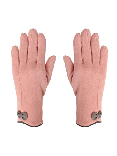 Image of FabSeasons Slim warm Winter Gloves For Women, with velvet lining inside for cold weather, Touchscreen enabled index finger, also ensures a Smooth Driving /Riding Experience