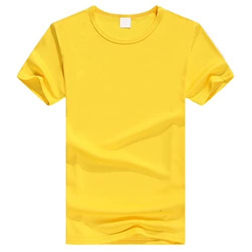 T-shirt d'été en coton jaune S pour les vacances et les terrasses ensoleillées