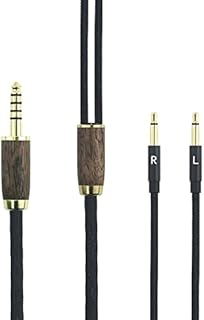 ABLET 4.4mm Balanced Male 6N OCC Copper Silver Plated Cord 4.4mm Balanced Cable Compatible with Meze 99 Classics, for Meze 99 Neo Headphone Walnut Wood Shell