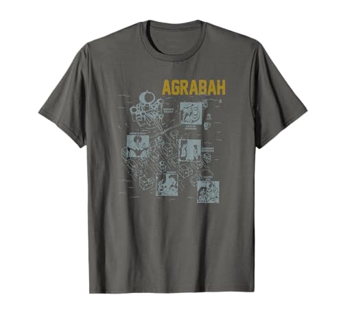 T-shirt Aladdin Disney avec carte d'Agrabah pour fan de l'univers