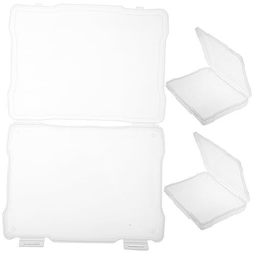 BELLIFFY 3pcs Craft Storage Box Trading Card Organizer Plastic Photo Organizer Box for Jewelry Postcards Hardware Accessories