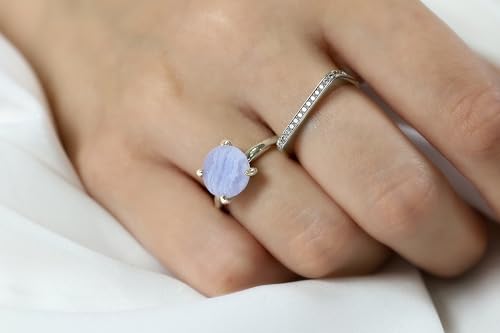 Bagues de Pierres d'Or : Bague Chic Lace Agate en Or 14K pour look bohème chic