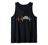 Vintage Cycling Heartbeat Design come piccolo regalo per ogni ciclista, motociclista, ciclista o amante del ciclismo che ama gli sport all'aria aperta.