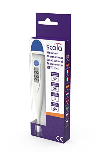 SC 313 flex Speed Haustier Thermometer mit Flexibler Messspitze zum sanften Messen der Körpertemperatur für kleine Säugetiere wie Hunde, Katzen und Hamster