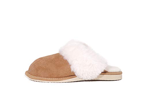 Kaiser Naturfellprodukte 743960136 Chaussons en fourrure naturelle pour femme Coupe ouverte Taille 36 Cover